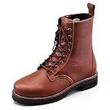 デイトナ(Daytona) バイク ブーツ ライディングブーツ ミドルブーツ 本革 牛革(フルグレインレザー) シフトパッド内蔵 サイドジップ HBS-007 ブラウン 25.5cm/メンズ 26335