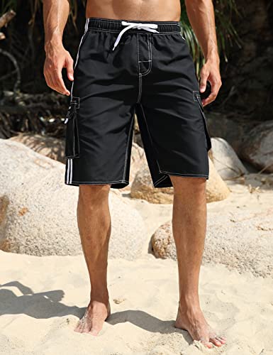 Nonwe Men's Beachwear Board Shorts Quick Dry with Mesh Lining Swim Trunks3