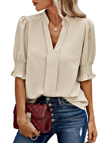Women's V-Neck Tunic Blouse