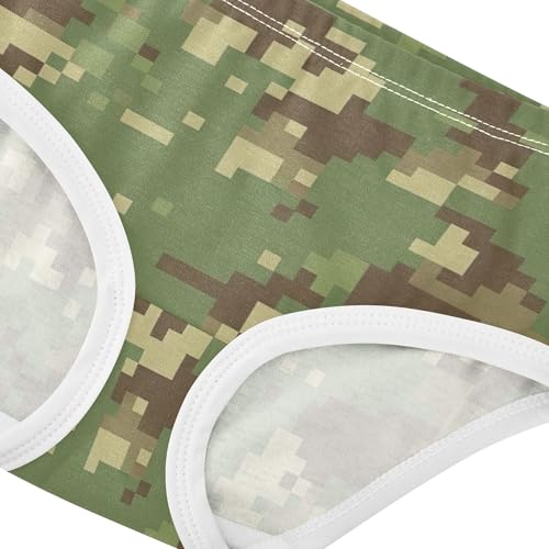 Camouflage Green Beige Brown Little Girl Panties Girls Underwear Toddlers Cotton Animal Briefs Girls Undies 2t4