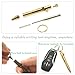 YEEMO Mini Brass Bolt Action Pen with Quick-Release Keychain, Handmade EDC Pocket Pen, 76 mm with 2 Replacement Refills & Gift Box (QR Brass)