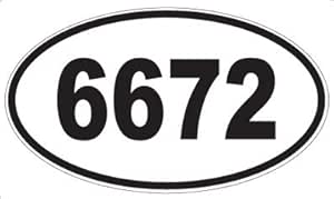 Amazon.com - Number 6672 Oval Sticker