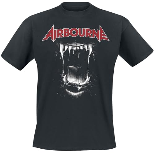 Photo de Airbourne Black Dog Barking Tracks Homme T-Shirt Manches Courtes Noir L