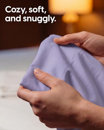 Image of Sleepy Town King Size Bed Sheets - 3 Piece - NO FLAT SHEET INCLUDED - King Sheet Set - Soft, Comfy & Cooling - Easy Care - Wrinkle & Fade Resistant - Brushed Microfiber - Deep Pocket Sheets (Lavender)