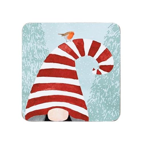 Set 4 Cork Christmas Coasters - Gonk & Robin, Christmas Gonk