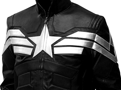 Captian Super Power Faux Leather America Jacket Movie Design Replica4
