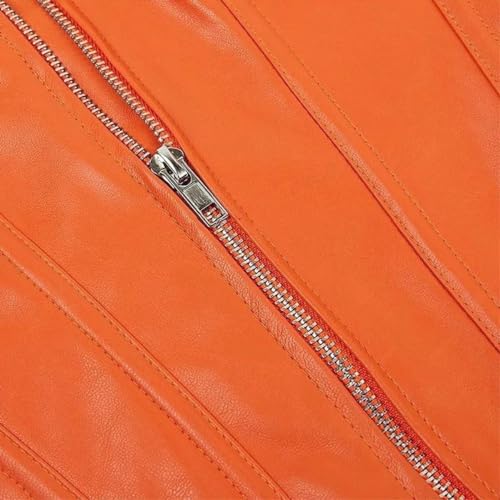 Corpete Corset Corselet Redutor Modelada Cintura Valoriza Busto Zíper Couro Laranja M653