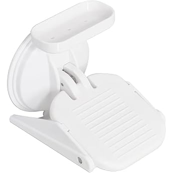 No-Drill Shower Footrest with Suction Cup Pedicure Footrest Storage Rack for Home & Hotel Bathroom
