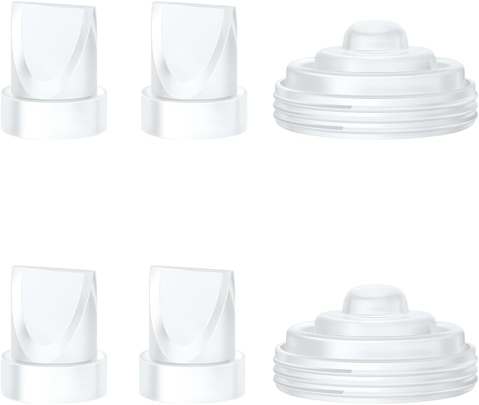 4PCS Duckbill Valves & 2PCS Diaphragm Compatible with Momcozy M5 Wearable Breast Pump, Replacement Pump Parts Accessories Compatible for M5 Momcozy, Not Original Mom Cozy Accessories