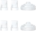6PCS Valves à bec de canard & 4PCS Diaphragme Compatible avec Momcozy M5 Pompe à sein portable, pièces de rechange pour pompes M5 Momcozy, pas d'origine Mom Cozy Accessoires