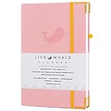 Live Whale Daily Planner Undated A5, 3 Month Daily Organizer Planner / Monthly Gratitude Journal for
