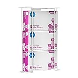 Alpine Industries Doppel-Box-Handschuh-Spender mit Draht-Wandhalterung, montiertes Organizer-Rack für Einweg-Handschuh- und Taschentuchboxen, für Labor und Küche, Weiß, 3 Boxen