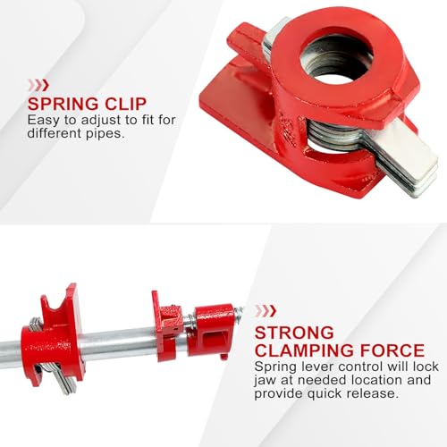 Flk Tech 4 Pack 3/4 Inch Wood Gluing Pipe Clamp Set thumb #3