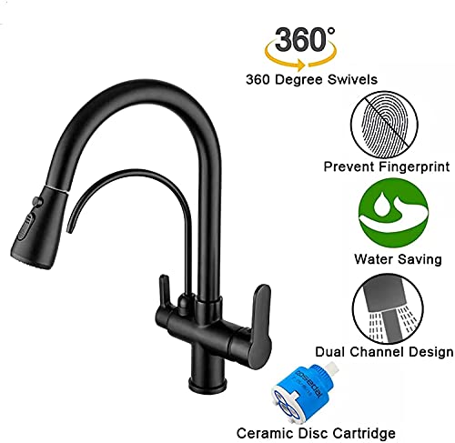 Purification eau robinet cuisine extractible en laiton - 4