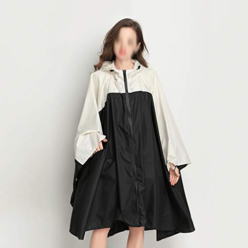YMGSCC Women's Waterproof Rain Poncho with Hood and Zipper
