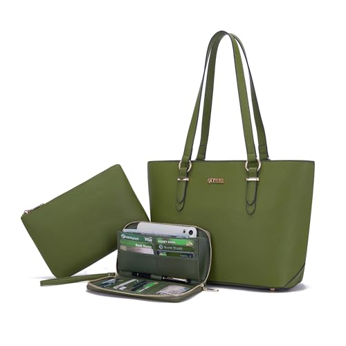 Image of Purses And Wallets Set For Women Work Tote Satchel Handbags Shoulder Bag Top Handle Totes Purse With Matching Wallet