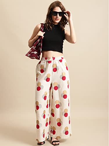 Image of Pistaa's Women's Regular Fit High Rise Palazzo