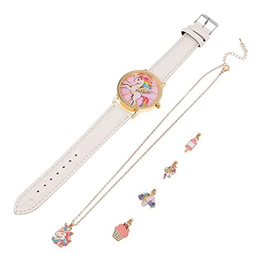 Balacoo Barn Klockor- Kids Quartz Watch Cartoon Armbandsur Med Armband Och Hänge Barn Toddler Armbandsjöfödelsedaggåva I 3- 12 Års Tjejer ( 1 Uppsättning 6 St )