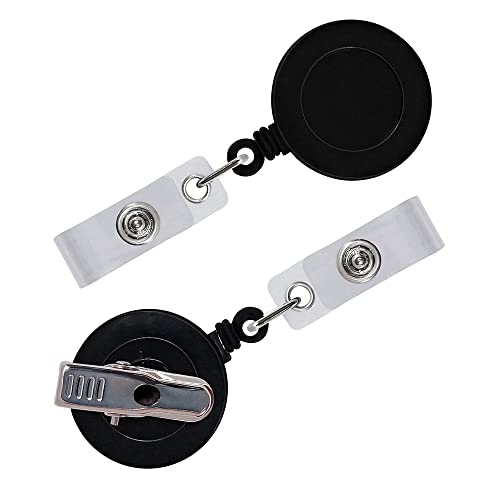 Jbkhdtb 5 Pack Retractable Id Badge Holder Reels With Swivel Alligator Clip Bulk Pack Premium Badge（Black） #TOP25