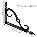 Luomorgo 2 Pcs L Bracket Decorative Shelf Brackets, Wall Mounted L Shape Floating Shelf Bracket Heavy Duty Metal Corner Brace Joint Right Angle Bracket Shelf Support, 7.4 Inch, Black