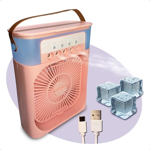 Mini Ventilador Umidificador Portátil USB-C Silencioso Econômico ...