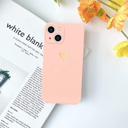 Image of Wirvyuer for iPhone 14 Case Cute Slim Shockproof Phone Case with Wireless Charging Support and Protection, Pink