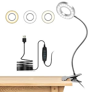 Leeslamp klem USB tafellamp 8W 3 kleurtemperatuur LED klemlamp klemlamp voor bed nachtlezing reizen slaapkamer kantoor boeken