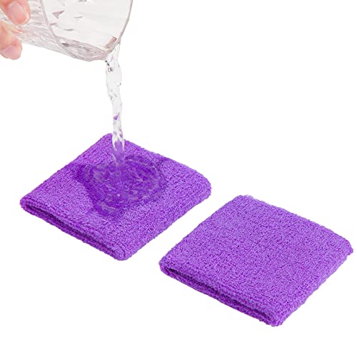 6 Pieces Wrist Sweatbands Sports Wristbands For Football Basketball, Running Athletic Sports (Light Purple) #TOP5