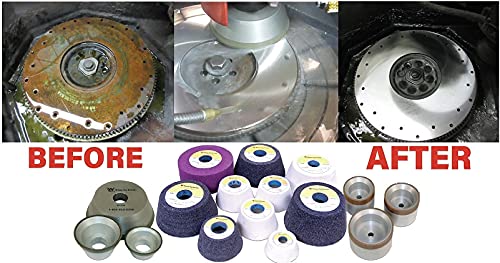 Winona Van Norman 6-Inch CBN Flywheel Grinding Wheel - Type 11 Flared Edge - Standard 1-1/4" Arbor - 10X Life for Cast Iron & Steel