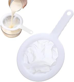 Nylon Ultra-Fine Mesh Strainer, Mesh Plastic Tea Strainer with Hole Hanging, Kitchen Sieve Food Strainer for Soy Milk,Tea,Juice,Coffee,400 Mesh Filter Strainer