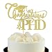 Gold Glitter Congrats PHD Cake Topper,Happy Graduation Cake Topper,2026 PHD Cake Decorations,Class of 2026 Graduation Party Decoration Supplies