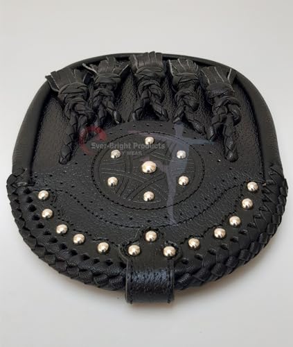 Scottish Kilt Semi Full Dress Sporran Genuine 100% Real Leather Knot Five Tassels Sporran2