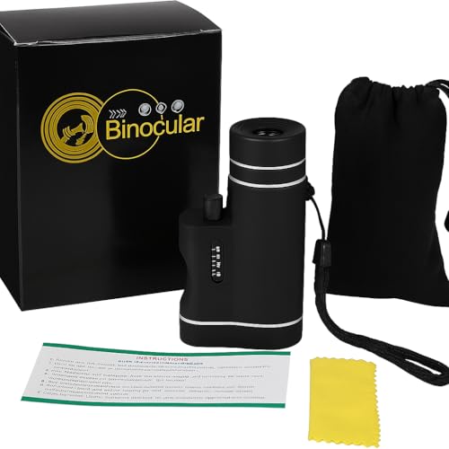 Image of Telescope Monocular Binocular for Long Distance, Ultra HD Binocular with Infrared Light for Bird Watching, Wildlife, Safari, Range 2000 Meter, Zoom 10x30, Wide Eyepeice (Small)