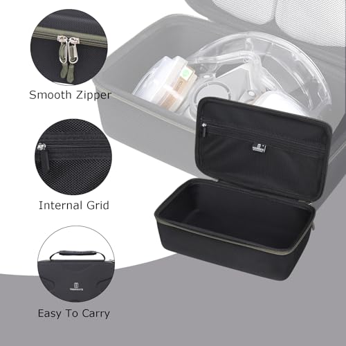 Tourmate EVA Hard Case Compatible for 3M Half Facepiece Reusable，Travel Case for 6200/07025(AAD)/6503QL/3M P100 Respirator Cartridge/Filter 60923 Combo/Safety Glasses(BOX ONLY) by Tourmate - Image 4