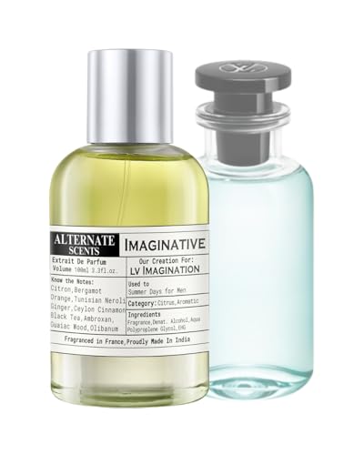 Image of Alternate Scents IMAGINATIVE 100ml Long Lasting Perfume For Men |Strong& long Lasting with 30% Oil Concentration|Fresh Citrus Tea-Based| Fragrance From France | Made In India|