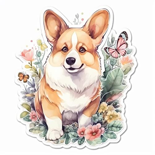 Image of Yoonek Graphics Welsh Corgi Welsh Corgi Dog Vinyl Decal Sticker for Car, Laptop, Tumbler, More. #009966-4 inch
