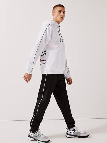 Lacoste Men's Sport Crocodile Print Tracksuit, White/Black/Red/Black, 2Xl #TOP2