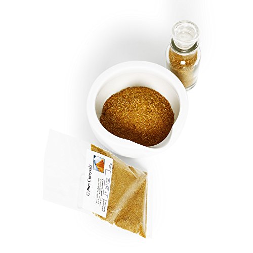 Gelbes Currysalz, Curry-Pulver, Curry Salz, Curry-Indisch, Meersalz Curry-Gewürzmischung, Currygewürz, Curry-Vegan, 30g