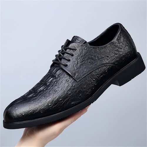Men's Genuine Leather Lace Up Dress Shoes British Style Summer Business Formal Footwear Breathable Wedding Interview Shoes2