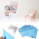 Espejo Adhesivo, Espejo Adhesivo de Pared, Pieza de Espejos Adhesivos, Pieza de Espejos Adhesivos Cuadrados para Dormitorio, Adhesivo Cuadrado para decoración de Pared, decoración de Pared
