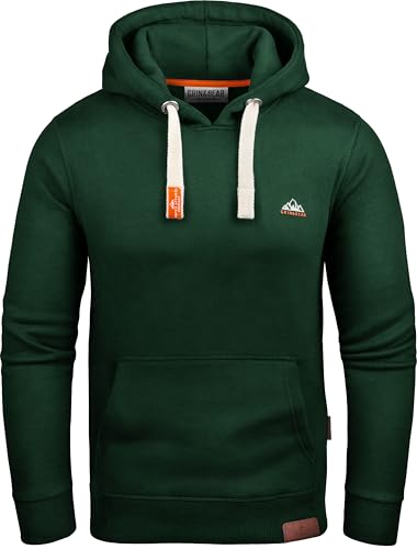 Grin&Bear Hoodie Herren Hoodie Sweatshirt Pullover GB023-DarkGreen-L