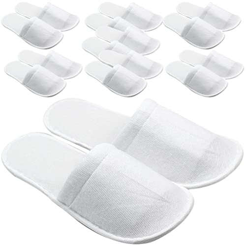 FOMIYES 8 Pairs Non-Slip Disposable Slippers Unisex Spa Slippers Bulk Soft Fabric for Guests