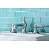 Kingston Brass KC7061BAL Widespread Lavatory Faucet with Brass Pop-Up, 5-5/8 inch In Spout Reach, Polished Chrome #1