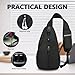 Aucuu Sling Rucksack, Brusttasche Sling Bag Klein, Schultertasche, Multipurpose Crossbody Bag, Crossbody Umhängetasche mit Kopfhörerloch, Schulterrucksack für Wandern Reisen Klettern Herren Damen