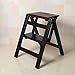 Kryty Stołek Do Wspinaczki, Wytrzymały, Cienki Składany Stołek 2-Stopniowy Składany Drewniany Stołek Schodkowy, Przenośny Stołek Schodowy Siedzisko Z Drabiną Wszechstronny Dom Kuchnia Łazienka Meble