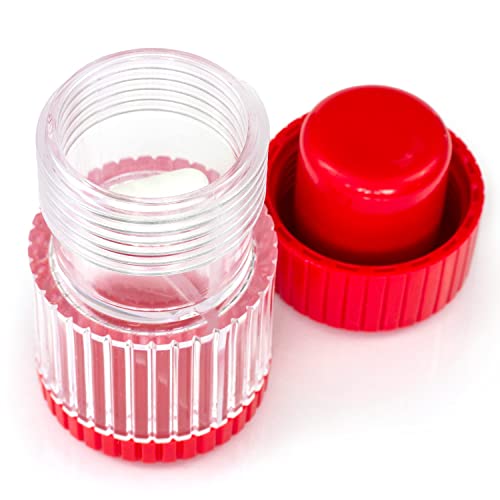 Image of HealthSmart Pill Crusher and Grinder, Crushes Vitamins and Tablets, Holds Up to 2 Pills, With Ergonomic Grips, Red