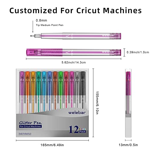 Welebar Glitter Gel Pens for Cricut Maker 3/Maker 4/Explore 3/Explore 4/Air 2 - Image 3