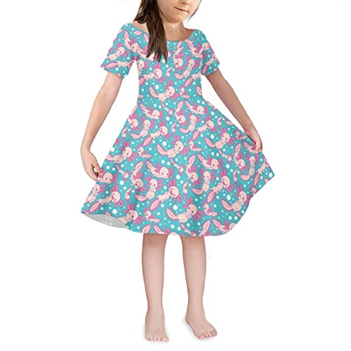 Robe trapèze fille confortable motif fruits épaules dénudées