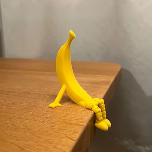Escultura divertida de banana 3D con patas ajustables miniatura 1