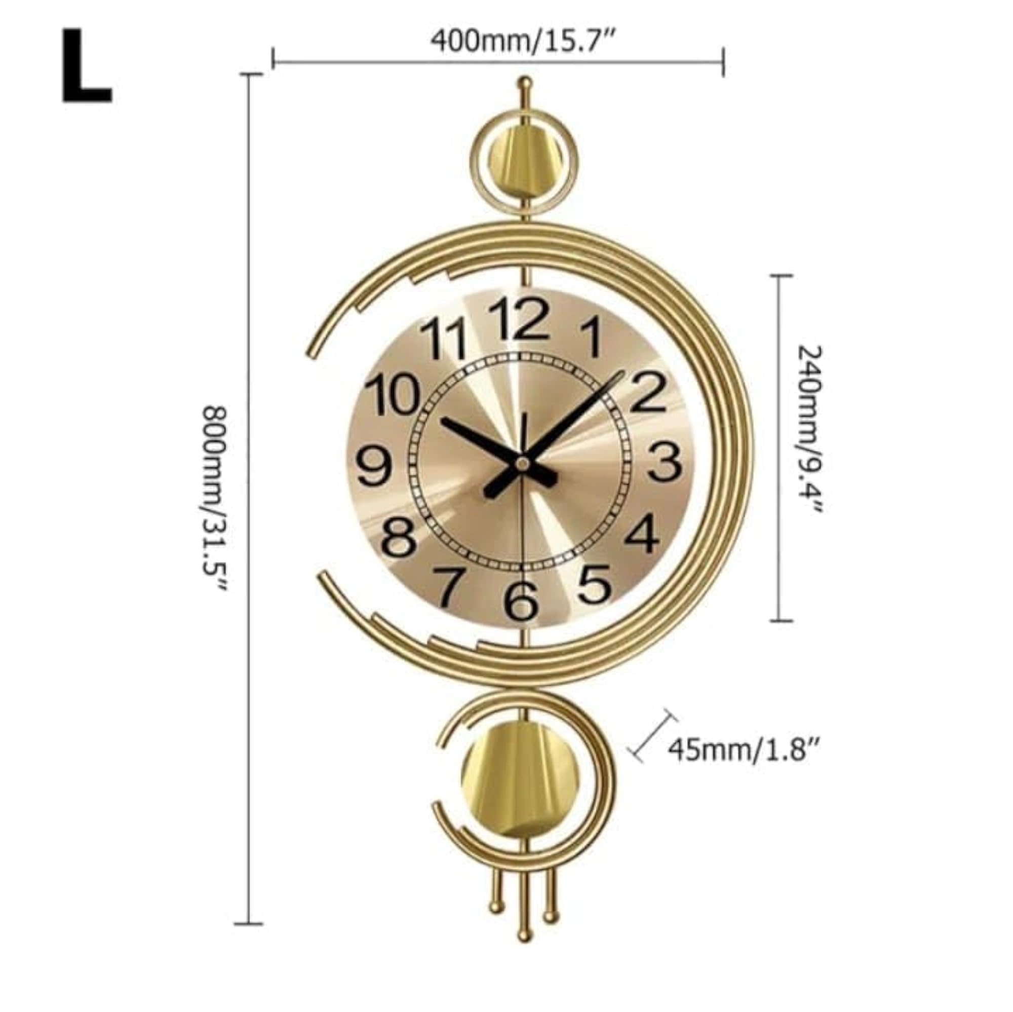Decorative Metal Wall Clock, Handmade for Home Decoration